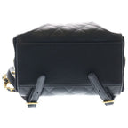 Chanel 25 Caviar Leather Backpack Gold Black Plate — view 4
