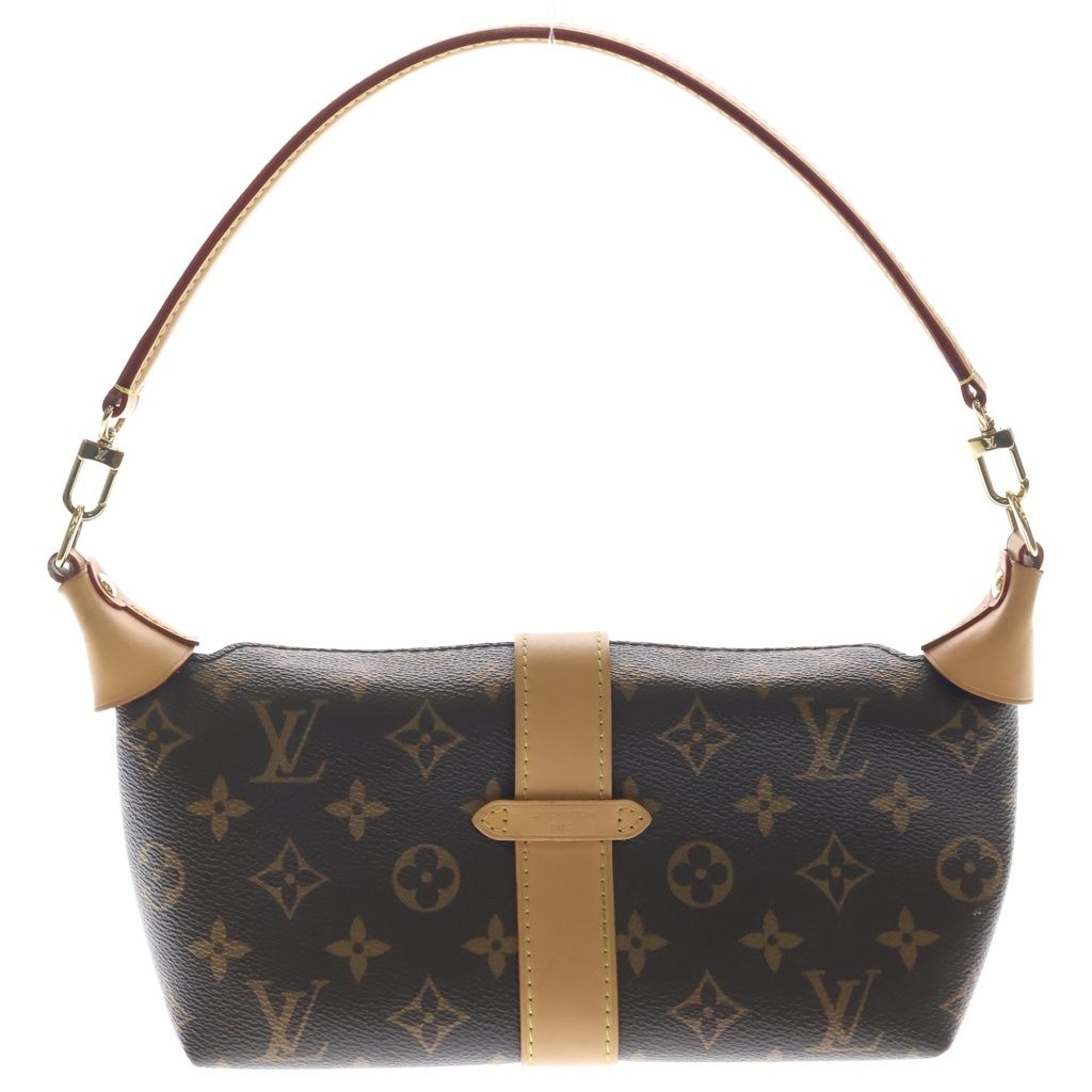 Louis Vuitton Monogram Pochette Mia Leather Shoulder Bag Brown — view 2