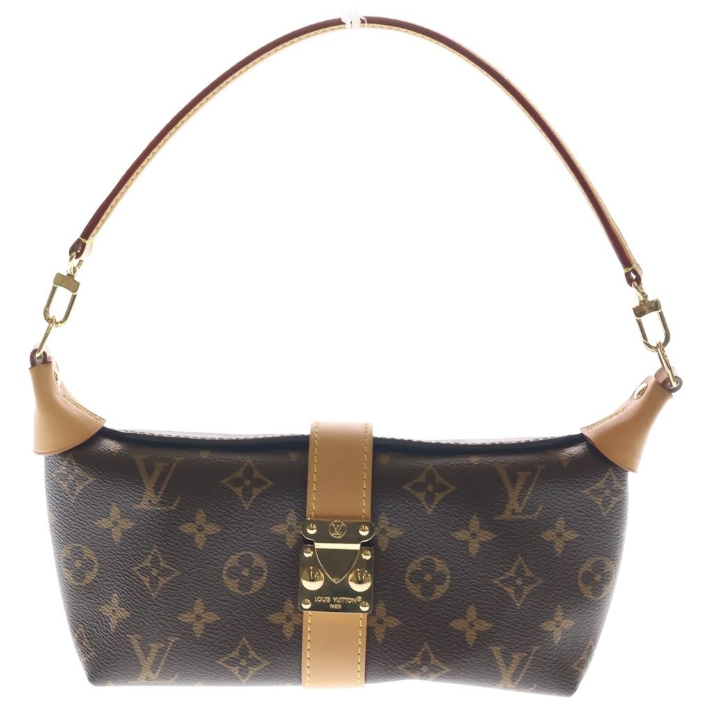 Louis Vuitton Monogram Pochette Mia Leather Shoulder Bag Brown