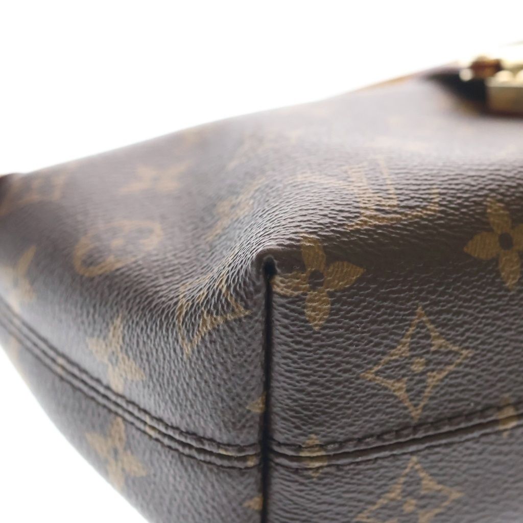 Louis Vuitton Monogram Pochette Mia Leather Shoulder Bag Brown — view 5