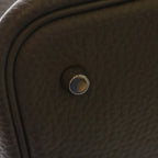 Hermes Picotin Lock MM Taurillon Clemence Silver Handbag Etoupe — view 6