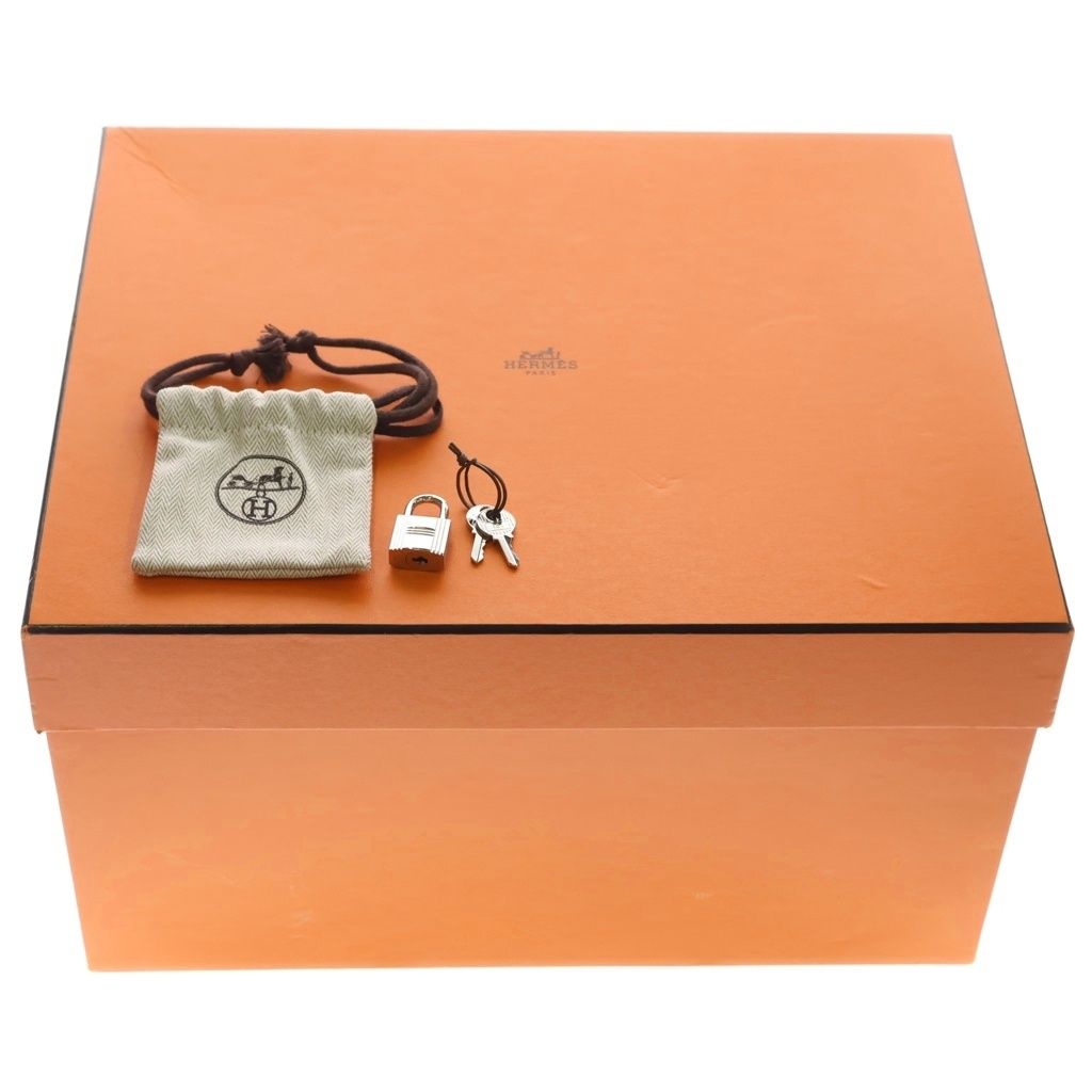 Hermes Picotin Lock MM Taurillon Clemence Silver Handbag Etoupe — view 8