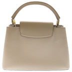 Louis Vuitton Capucines MM Galle Taurillon Leather Gold 2-Way Shoulder Bag Beige