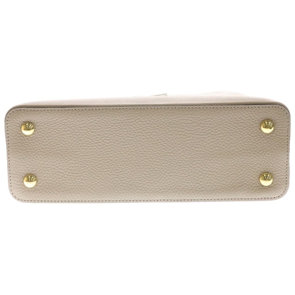 Louis Vuitton Capucines MM Galle Taurillon Leather Gold 2-Way Shoulder Bag Beige