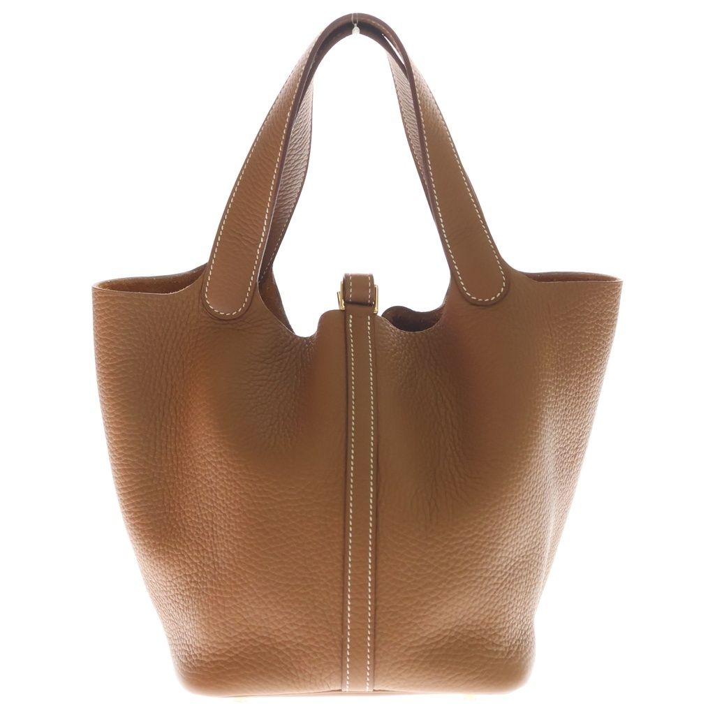 Hermes Picotin Lock MM Taurillon Clemence Gold Handbag — view 2
