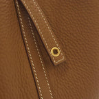 Hermes Picotin Lock MM Taurillon Clemence Gold Handbag — view 6