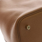 Hermes Picotin Lock MM Taurillon Clemence Gold Handbag — view 5
