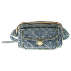 Louis Vuitton Monogram Denim Bum Bag Indigo Blue Gold