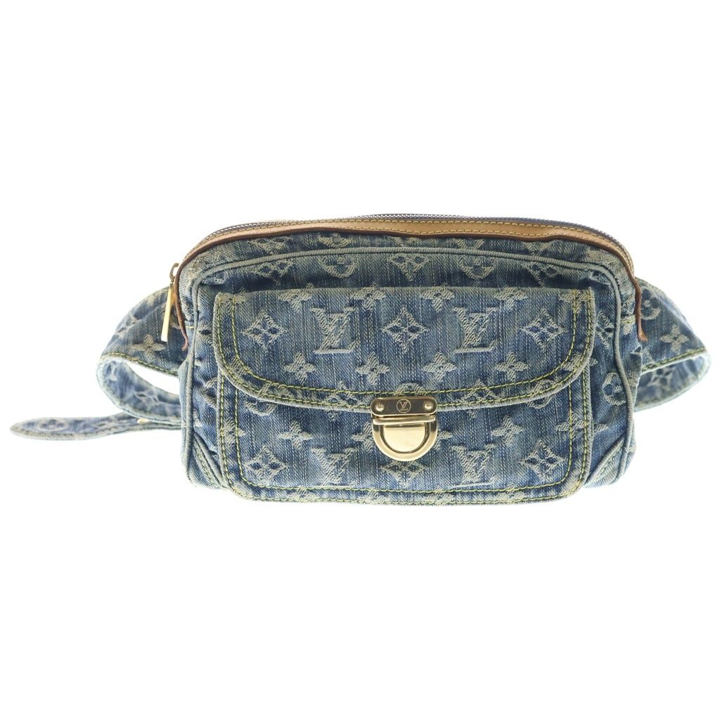 Louis Vuitton Monogram Denim Bum Bag Indigo Blue Gold