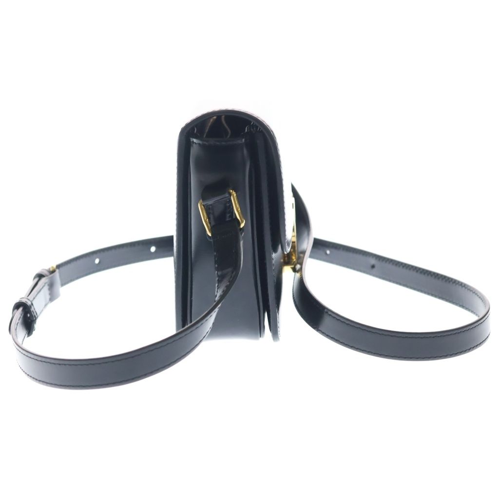 Celine Teen Triomphe Shoulder Bag Black Shiny Calfskin Gold — view 3
