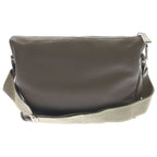 Prada Vitello Daino Shoulder Bag Gray Leather Silver — view 2
