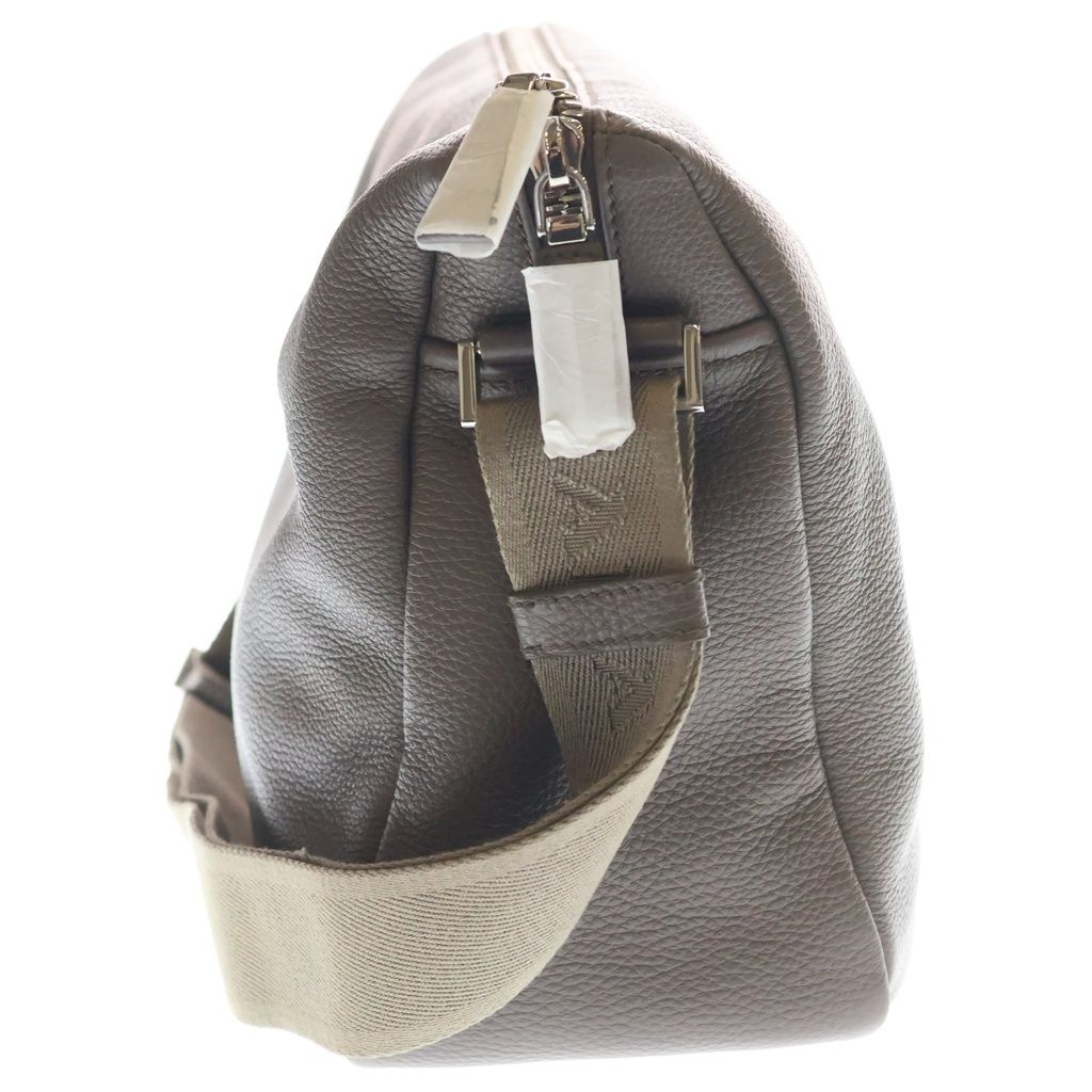 Prada Vitello Daino Shoulder Bag Gray Leather Silver — view 3