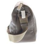 Prada Vitello Daino Shoulder Bag Gray Leather Silver — view 3