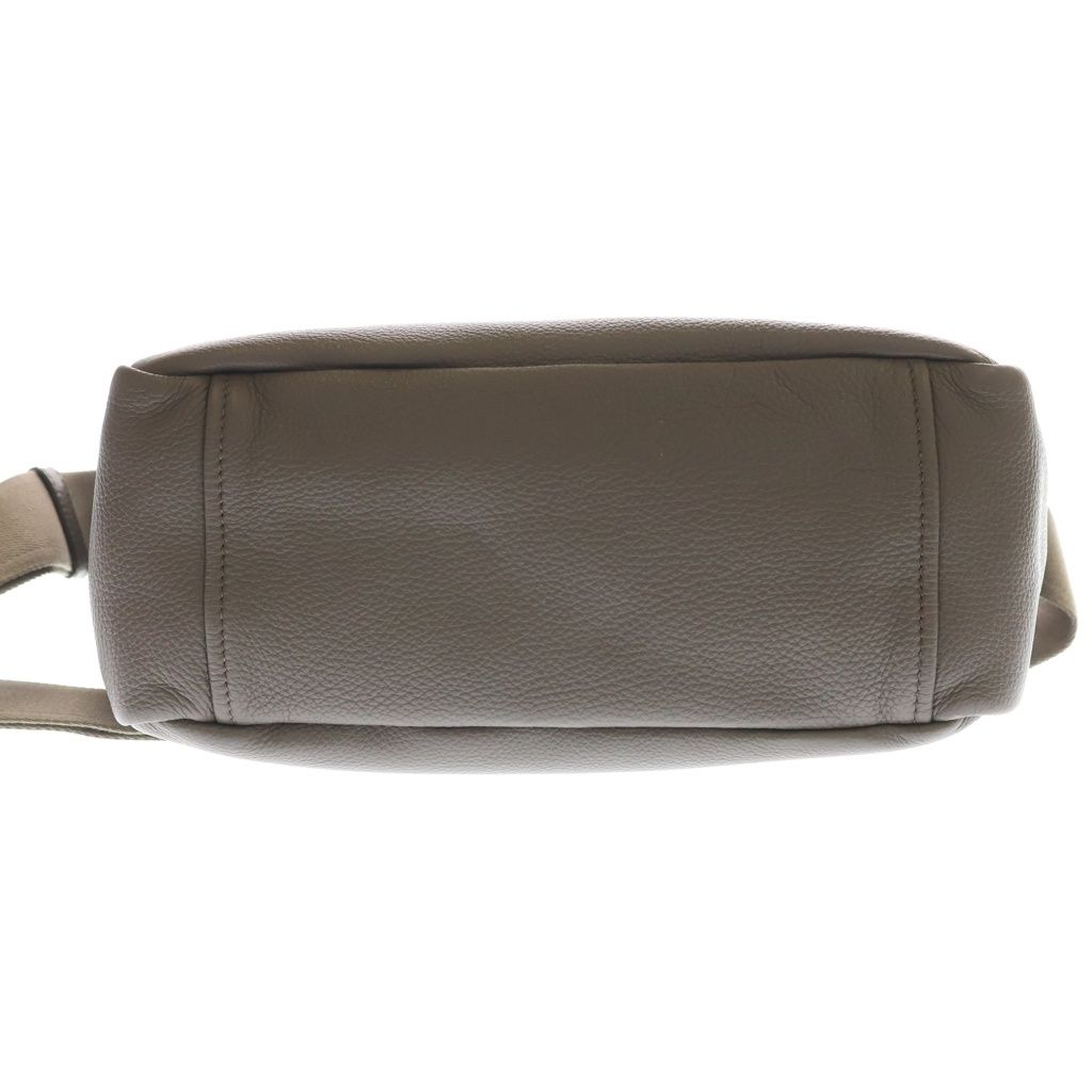 Prada Vitello Daino Shoulder Bag Gray Leather Silver — view 4