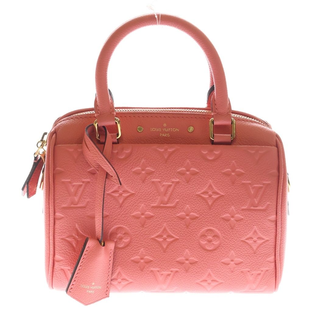 Louis Vuitton Speedy Bandouliere 20 Empreinte Leather 2-Way Bag Gold Pink
