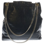 Chanel 2.55 Perforated Chain Shoulder Bag Leather Black — view 2