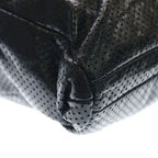 Chanel 2.55 Perforated Chain Shoulder Bag Leather Black — view 5
