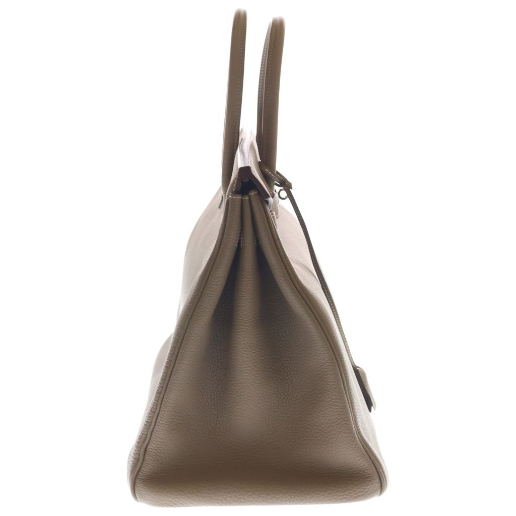 Hermes Birkin 40 Togo Leather Etoupe Handbag Silver Beige — view 3