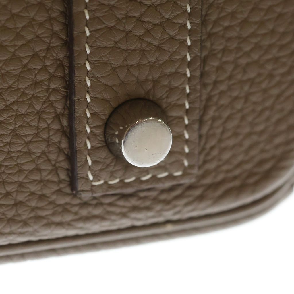 Hermes Birkin 40 Togo Leather Etoupe Handbag Silver Beige — view 7