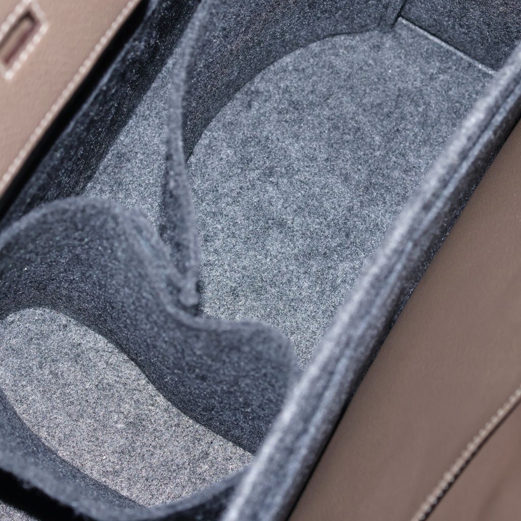 Hermes Birkin 40 Togo Leather Etoupe Handbag Silver Beige — view 8