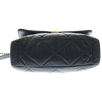 Chanel 19 Maxi Shiny Lambskin Shoulder Bag Black — view 4