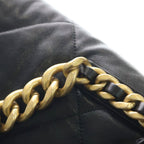 Chanel 19 Maxi Shiny Lambskin Shoulder Bag Black — view 7