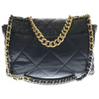Chanel 19 Maxi Shiny Lambskin Shoulder Bag Black — view 2