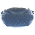 Chanel Quilted Banane Waist Bag Fanny Blue