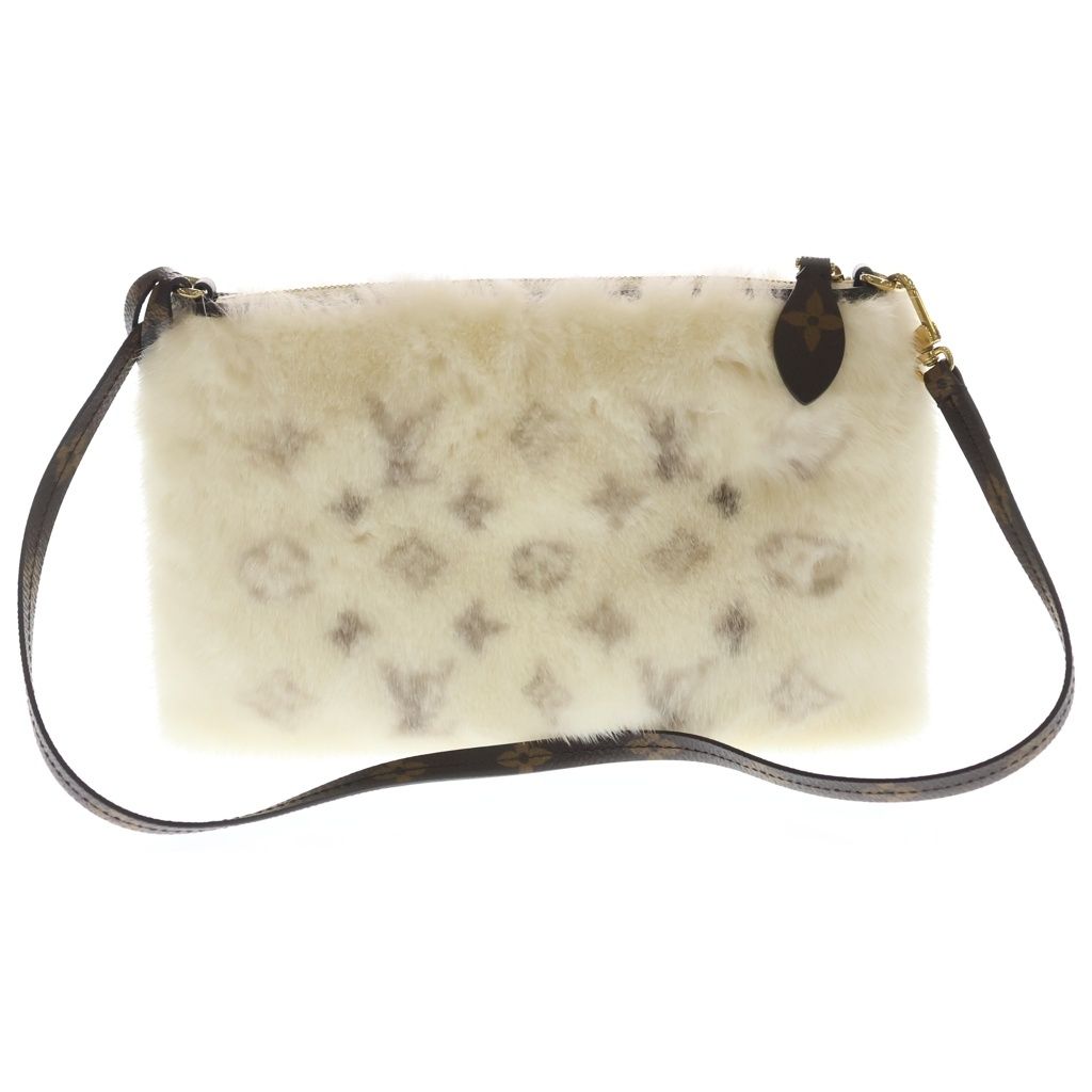 Louis Vuitton Neo Pochette Mila Monogram Shoulder Back Mink White Gold — view 2