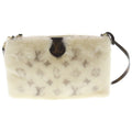 Louis Vuitton Neo Pochette Mila Monogram Shoulder Back Mink White Gold