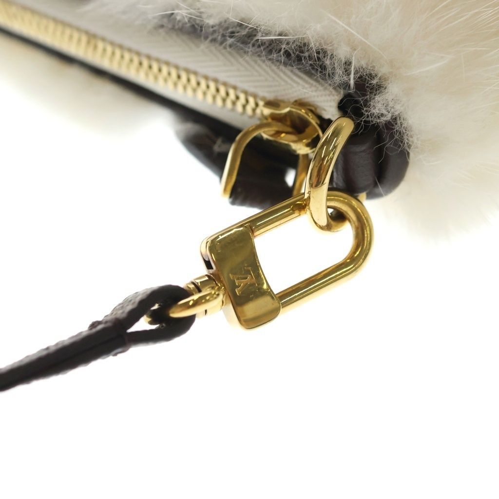 Louis Vuitton Neo Pochette Mila Monogram Shoulder Back Mink White Gold — view 6