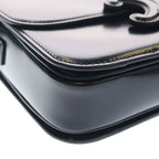 Celine Teen Cuir Triomphe Shoulder Bag Black Leather Gold — view 5