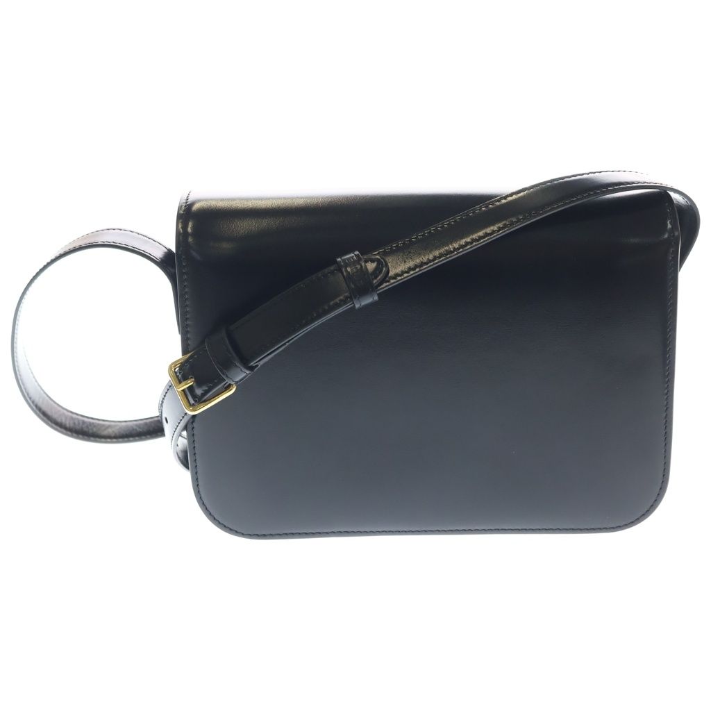 Celine Teen Cuir Triomphe Shoulder Bag Black Leather Gold — view 2
