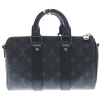 Louis Vuitton Monogram Eclipse Keepall Bandouliere 25 2-Way Shoulder Bag Black — view 2