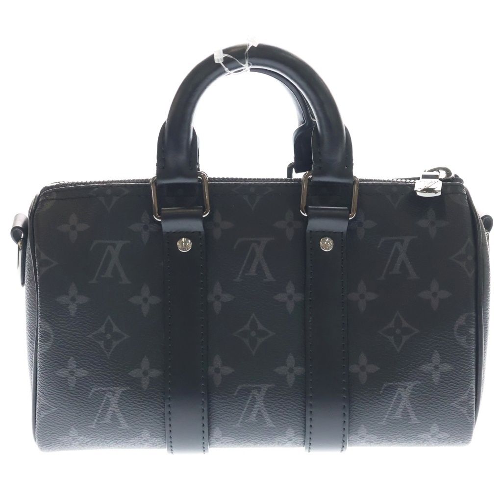 Louis Vuitton Monogram Eclipse Keepall Bandouliere 25 2-Way Shoulder Bag Black — view 2