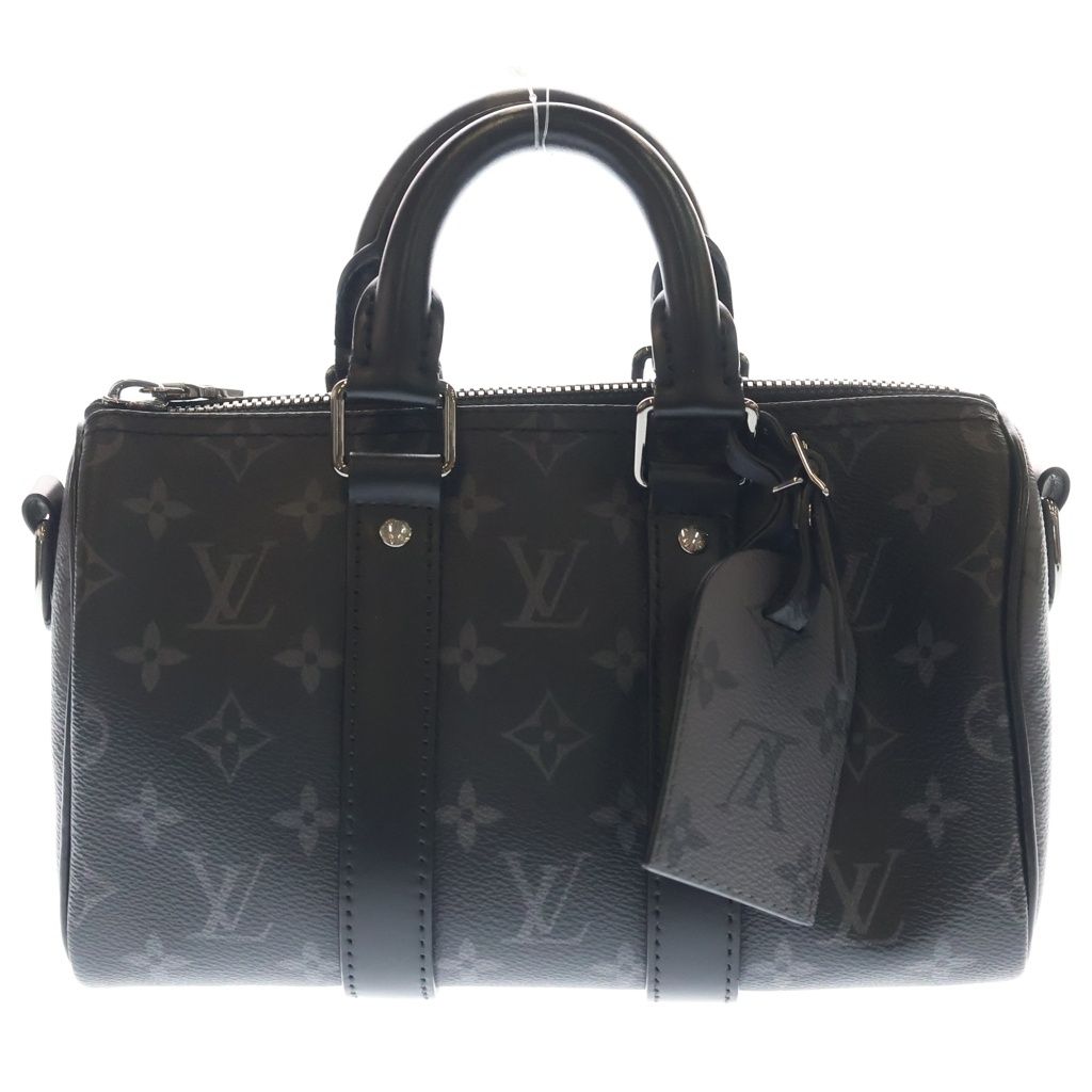 Louis Vuitton Monogram Eclipse Keepall Bandouliere 25 2-Way Shoulder Bag Black