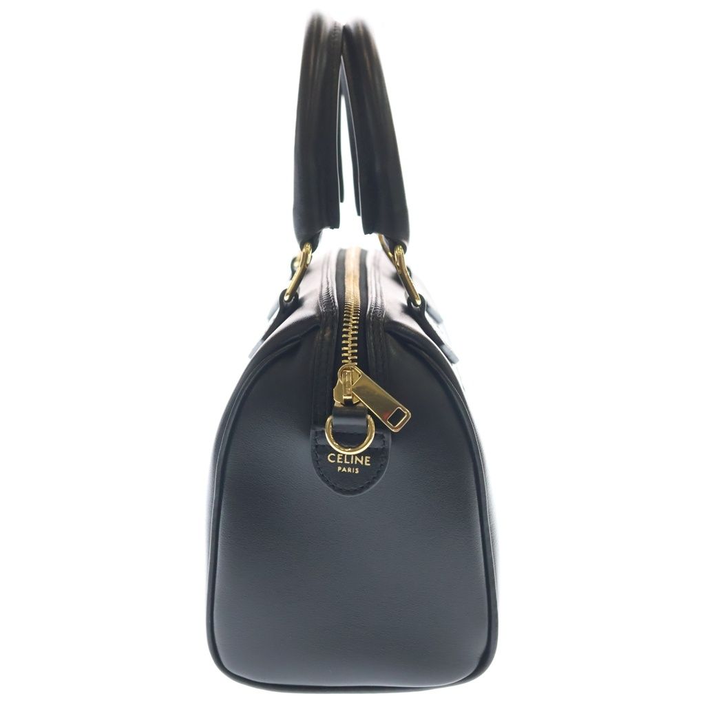Celine Cuir Triomphe 2-Way Shoulder Bag Black Leather Gold — view 3