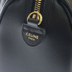 Celine Cuir Triomphe 2-Way Shoulder Bag Black Leather Gold — view 7