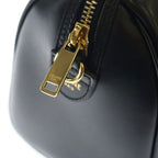 Celine Cuir Triomphe 2-Way Shoulder Bag Black Leather Gold — view 6