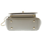 Chanel Quilted CC Logo Affinity 2-Way Chain Shoulder Bag Gray Jucavia Skin Gold — view 4