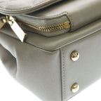 Chanel Quilted CC Logo Affinity 2-Way Chain Shoulder Bag Gray Jucavia Skin Gold — view 5