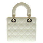 Dior My Lady Dio le Smo le Cannage Leather Gold 2-Way Shoulder Bag White Ivory — view 2