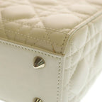 Dior My Lady Dio le Smo le Cannage Leather Gold 2-Way Shoulder Bag White Ivory — view 6