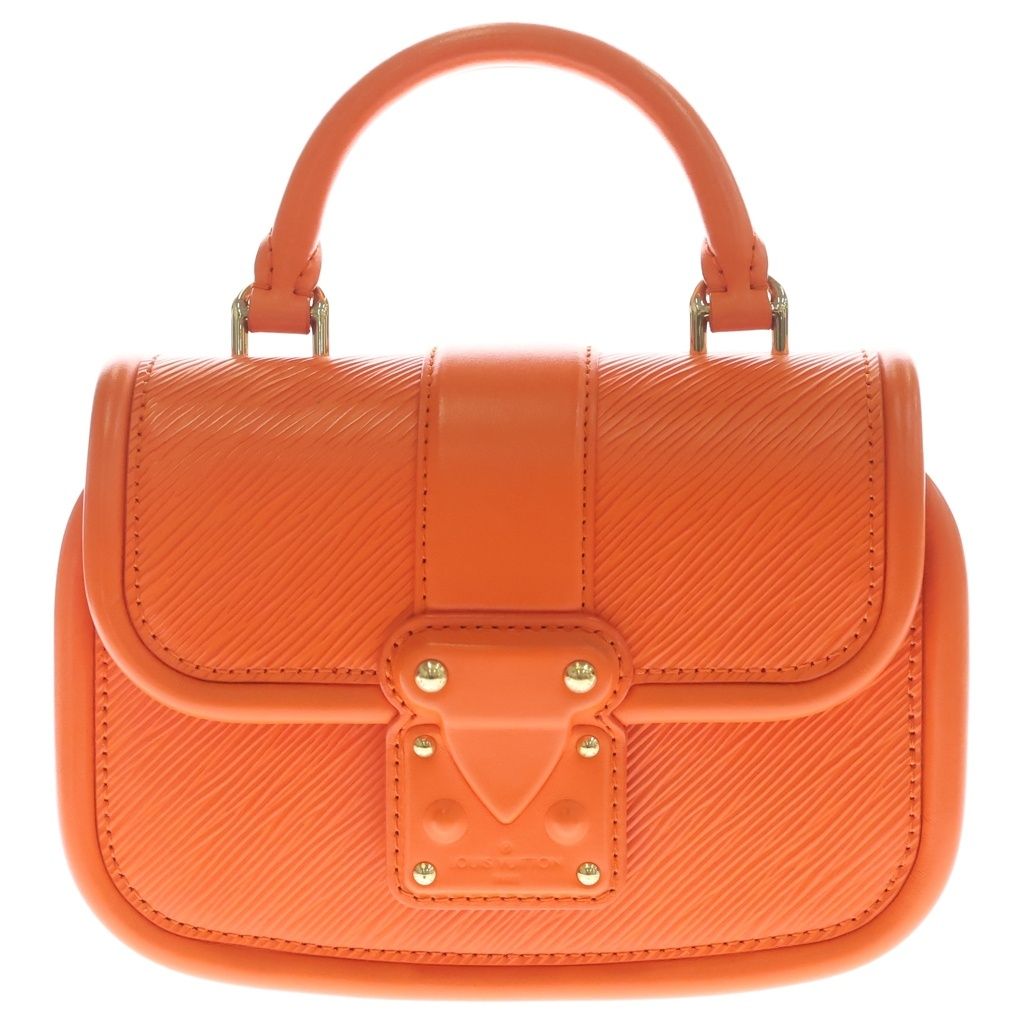 Louis Vuitton Hide and Seek 2-Way Shoulder Bag Epi Orange Leather Gold
