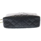 Chanel Quilted CC Logo Cocoball Caviar Leather Chain Shoulder Bag Gold Black — view 4