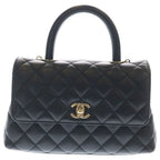 Chanel Coco Handle XS Quilted Caviar Leather 2-Way Hand Chain Shoulder Bag Gold