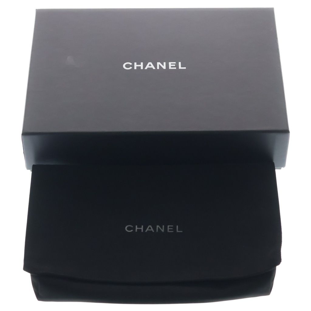 Chanel Quilted Caviar Leather Gold Chain Wallet Shoulder Bag Plate Black — view 8
