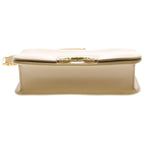 Celine Triomphe Frame 2-Way Shoulder Bag Beige Leather Gold — view 4