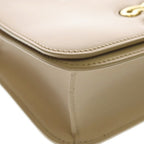 Celine Triomphe Frame 2-Way Shoulder Bag Beige Leather Gold — view 5
