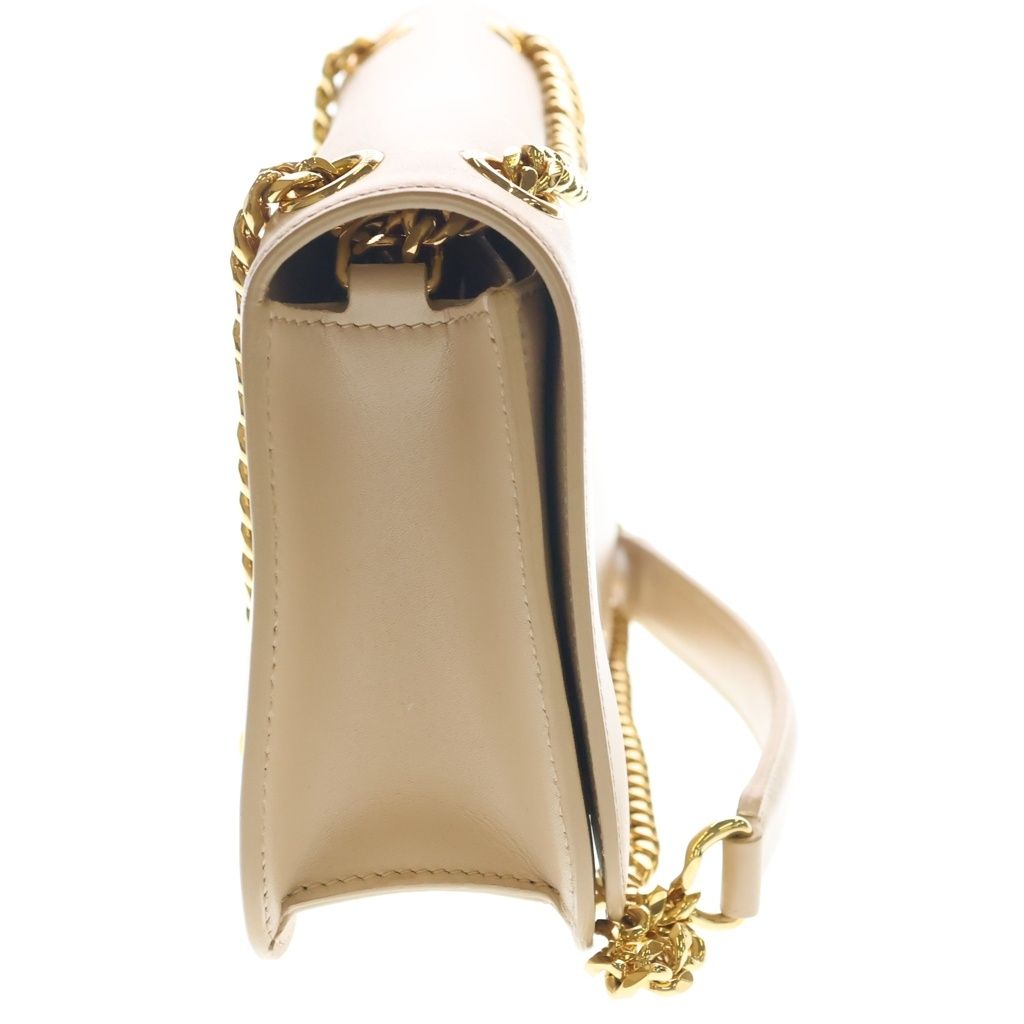 Celine Triomphe Frame 2-Way Shoulder Bag Beige Leather Gold — view 3